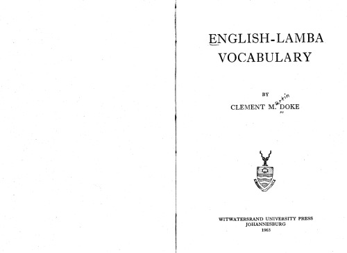 English-Lamba Vocabulary