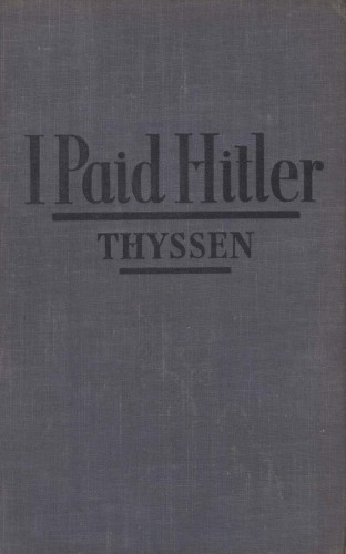 I Paid Hitler