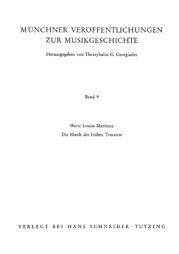 Die Musik des frühen Trecento