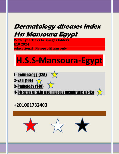 E10 Dermatology diseases index with hyperlink to images update may 2024