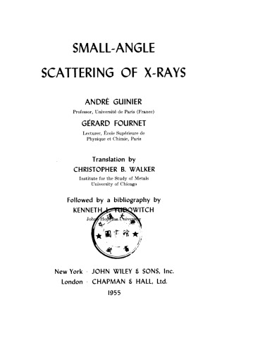 Small-angle scattering of X-rays