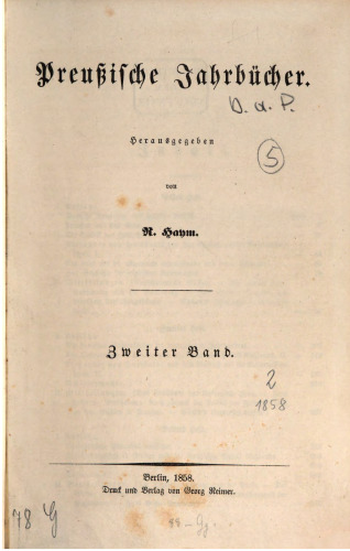 Preussische Jahrbücher