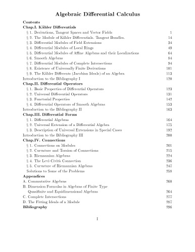 Algebraic Differential Calculus