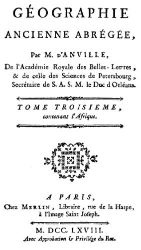 Géographie ancienne abrégée. v. 3. L’Afrique.