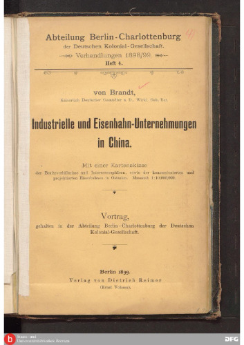 Industrielle und Eisenbahn-Unternehmungen in China