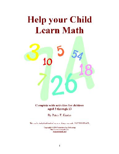 Education - Help Your Child Learn Math