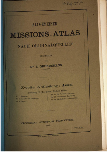 Allgemeier Missions-Atlas / Asien