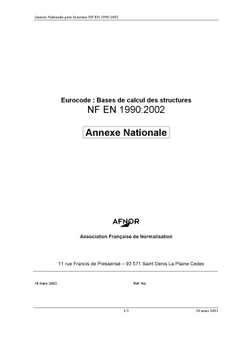 Eurocode : Bases de calcul des structures