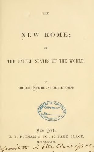 The New Rome; or, the United States of the World
