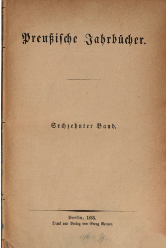 Preußische Jahrbücher