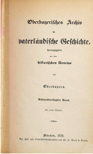 Oberbayerisches Archiv für vaterländische Geschichte