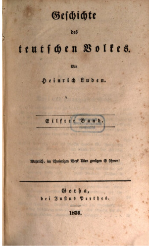 Geschichte des teutschen Volkes