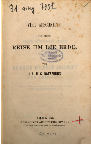 Vier Abschnitte aus einer Reise um die Erde
