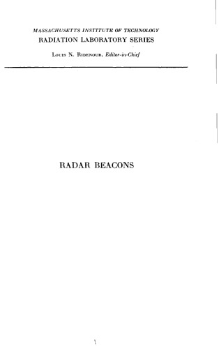 MIT RadLab {complete set} Vol 03 - Radar Beacons