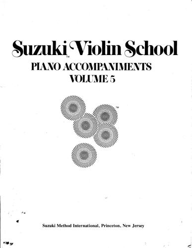 Suzuki Violin Method. Vol. 05. Piano Accompaniment
