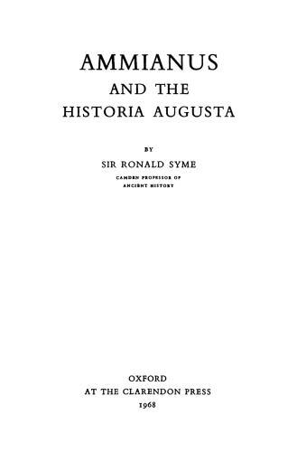 Ammianus and the Historia Augusta