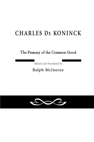 Primacy of Common Good