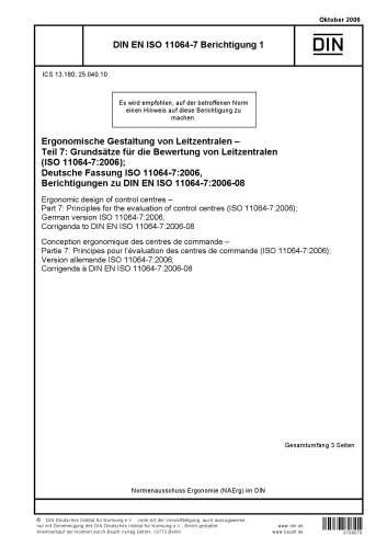DIN EN ISO 11064-7 Berichtigung 1