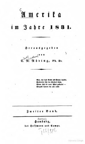 Amerika im Jahre 1831