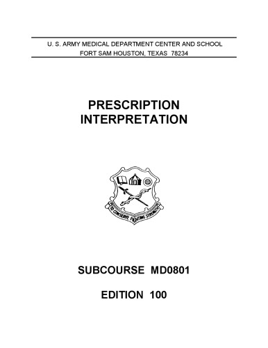 Prescription Interpretation MD0801
