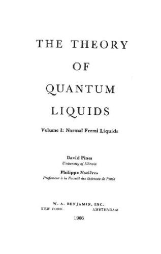 Quantum Liquids
