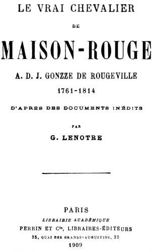 Le vrai chevalier de Maison-Rouge