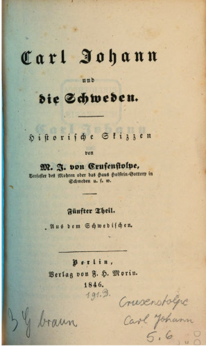 Carl Johann und die Schweden : Eine historische Skizze