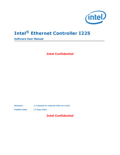 Intel Foxville/I225 2.5 Gbps Ethernet Controller - Software User Manual