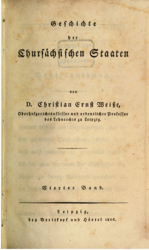 Geschichte der Chursächsischen Staaten