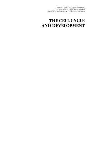 Cell Cycle and Development