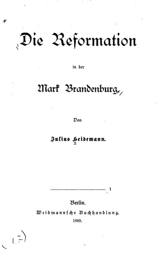Die Reformation in der Mark Brandenburg