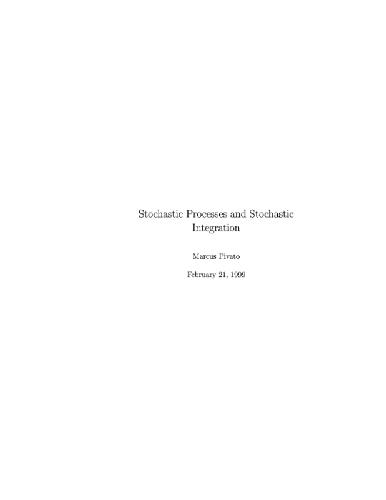 Stochastic processes and stochastic integration