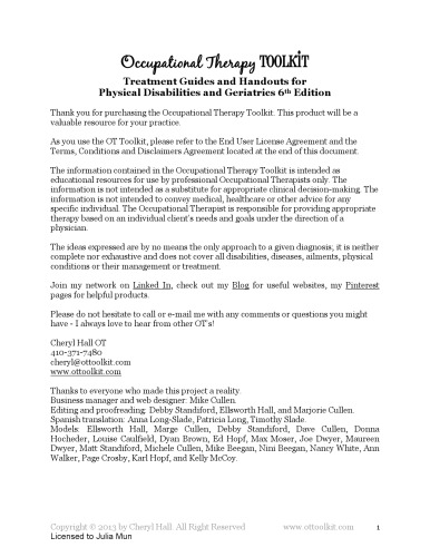 Occupational Therapy Toolkit