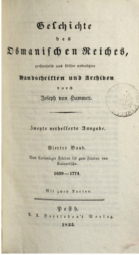 Vom Carlowiczer Frieden bis zum Frieden von Kainardsche 1699-1774