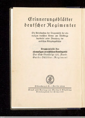 Geschichte des Garde-Füsilier-Regiments