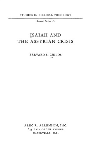 Isaiah and the Assyrian Crisis