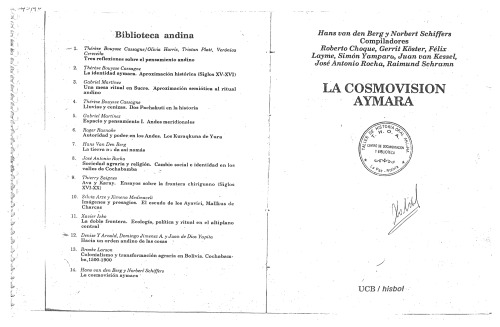 La cosmovisión aymara