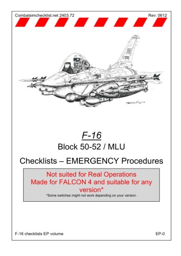 F-16 Block 50-52 MLU Checklists - Emergency Procedures