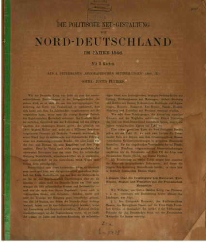 Die politische Neu-Gestaltung von Nord-Deutschland im Jahre 1866