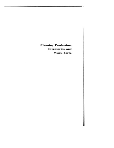 Planning Production, Inventories and Work Force