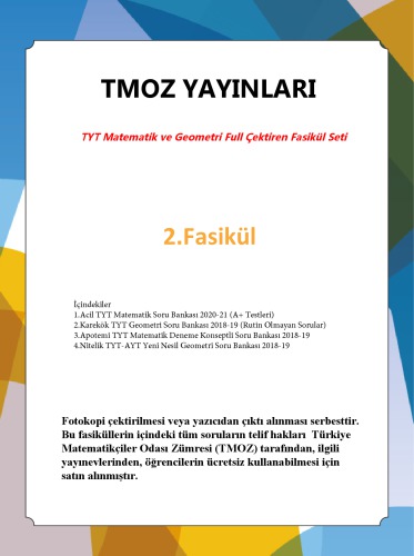 TMOZ TYT Matematik-Geometri 2.Fasikül