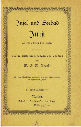 Insel und Seebad Juist an der ostfriesischen Küste ; kleine Reiseerinnerungen und Studien