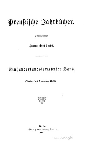 Preußische Jahrbücher