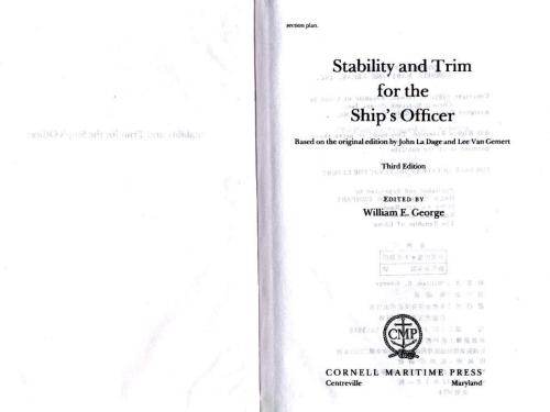 Stability and Trim for the Ship's Officer