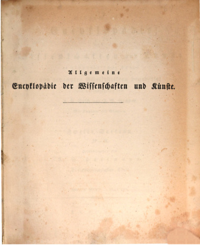Allgemeine Encyclopädie der Wissenschaften und Künste in alphabetischer Folge / Zweite Section : Ionium Mare bis Irkutzk