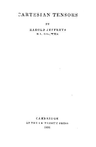 Cartesian Tensors