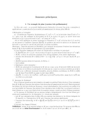 Anneaux principaux