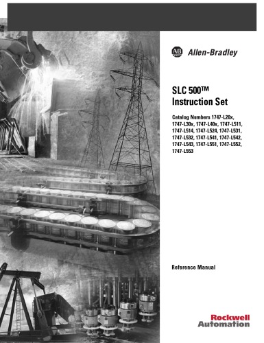 Reference Manual for SLCs 501+502 - (Allen-Bradley)