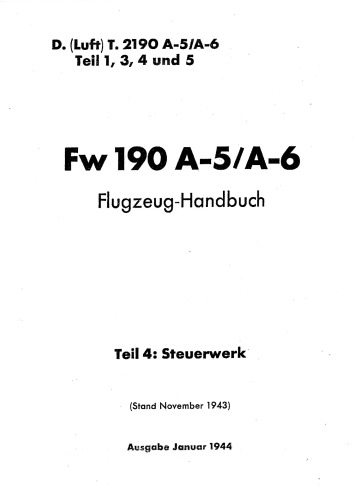 Aircraft Manual - Fw 190 Part 4 [A-5, A-6]