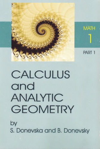 Calculus and analytic geometry, part 1